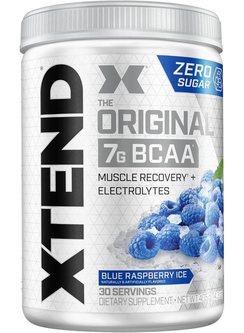 XTEND Original BCAA Powder - Blue Raspberry Ice - 405gm- 30 serving - Image 1